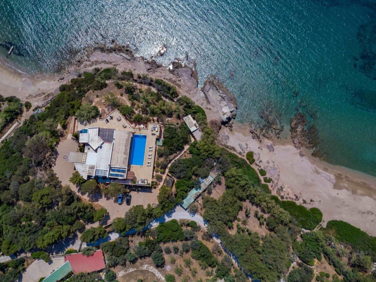 Black Diamond Beachfront Pool Villa Pasithea In Sounio, Athens Суніон Екстер'єр фото