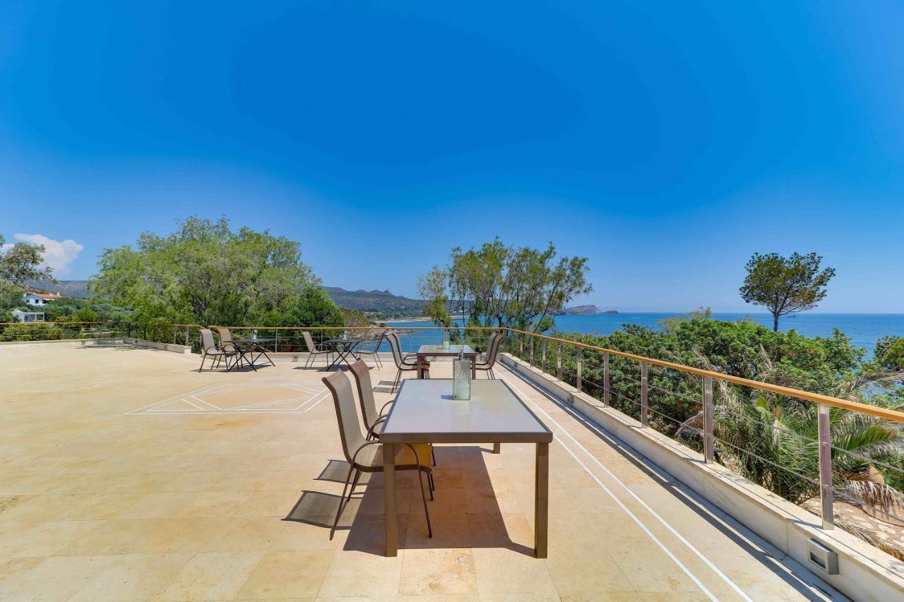 Black Diamond Beachfront Pool Villa Pasithea In Sounio, Athens Суніон Екстер'єр фото