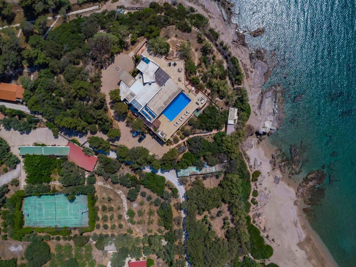 Black Diamond Beachfront Pool Villa Pasithea In Sounio, Athens Суніон Екстер'єр фото
