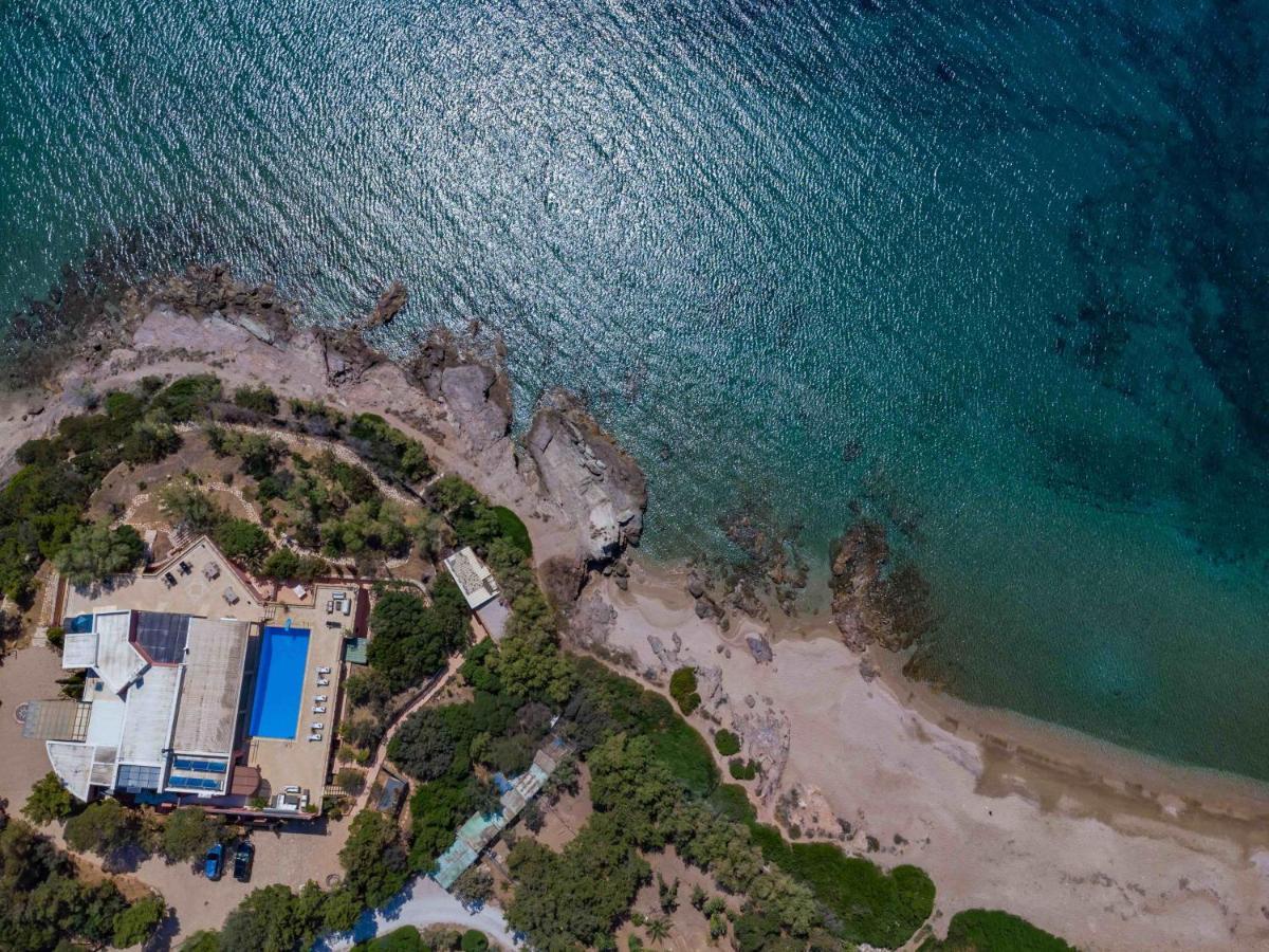 Black Diamond Beachfront Pool Villa Pasithea In Sounio, Athens Суніон Екстер'єр фото